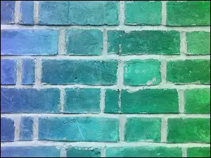 Mur, Zielono, Niebieski