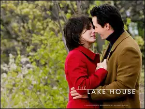 pocałunek, The Lake House, mężczyzna, Sandra Bullock, park