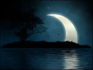 Księżyc, Woda, Noc