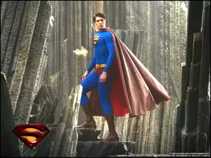 Superman Returns, beton, Brandon Routh, peleryna