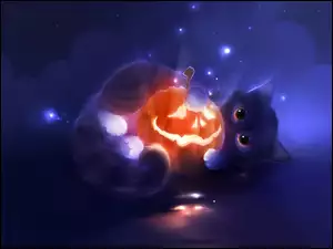 Halloween, Kot, Dynia