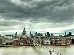 Londyn, Millenium, Rzeka, Most