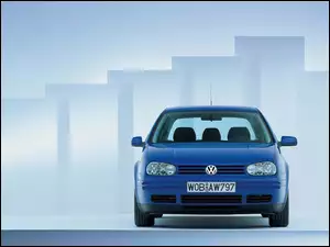 Volkswagen Golf 4, Lampy, Niebieski, Przód
