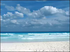 Plaża, Niebo, Morze
