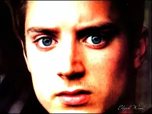 twarz, Elijah Wood, niebieskie oczy
