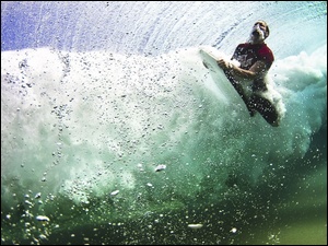 Wodą, Surfer, Pod