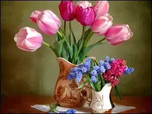 Tulipany, Wazon, Kwiaty