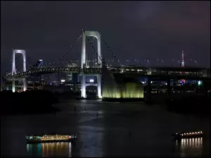 Most, Tokyo, Tęczowy, Nocą