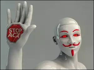 Stop, Postać, ACTA, Grafika