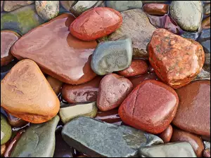 Kamienie, Gładkie, Kolorowe