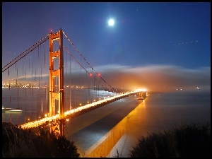 Most, Rzeka, Światła, Chmura