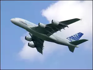 Samolot, Silniki, Airbus A380, Niebo