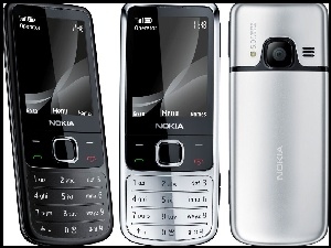 Tył, Nokia 6700 Classic, Srebrna, Czarna, Przód
