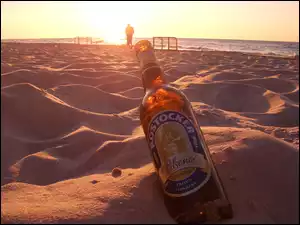 Butelka, Morze, Piwa, Plaża