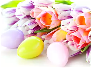 Jajeczka, Tulipany, Wielkanocne
