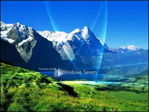 Windows, Łąka, System, Góry, Operacyjny, Siedem