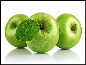 Jabłka, Trzy, Zielone