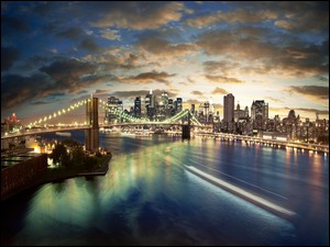 Most, Nowy Jork, Rzeka, Miasto