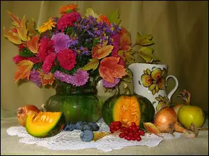 Jesienny, Warzywa, Bukiet, Owoce
