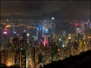 Nocą, Hong, Kong