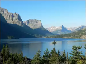Park, Glacier, Mary, Góry, Saint, Jezioro, Narodowy, Montana