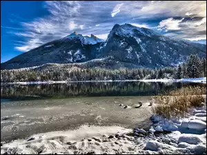 Jezioro, Zima, Góry
