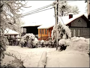 Śnieg, Dom, Zima