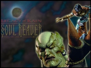 logo, Legacy Of Kain Soul Reaver, potwór, postać, twarz