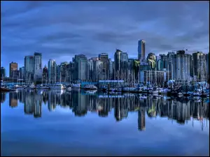Miasto, Kanada, Niebieski, Port