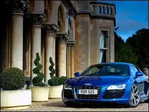 Samochód, Dom, Audi R8 V10, Niebieski