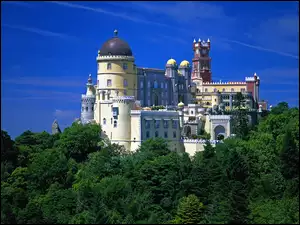 Portugalia, Zamek, Wzgórze, La Pena, Zieleń