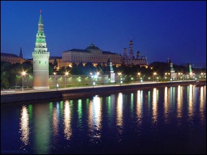 Woda, Odbicie, Pałac Kremlowski, Światła