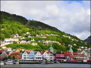 Panorama, Norwegia, Miasta, Bergen