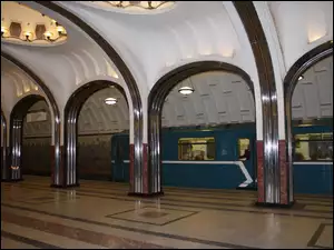 Rosja, Metro, Moskwa, Stacja Majakowskaja