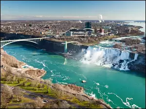 Wodospad, Panorama, Miasta