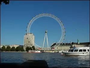 Londyn, Rzeka, Statek, Tamiza, London Eye