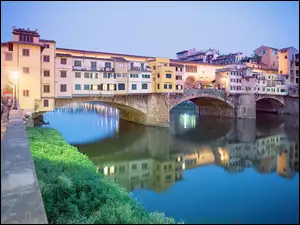 Vecchio, Most, Rzeka, Florencja, Domy, Arno, Ponte