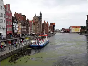 Gdańsk, Statek, Żuraw, Pobrzeże