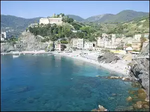 Morze, Włochy, Panorama, Monterosso