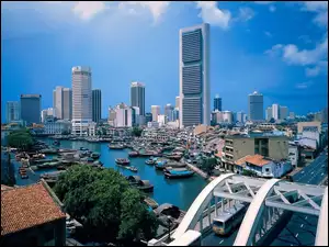 Singapur, Most, Miasto, Port