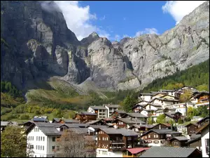 Miasteczko, Góry, Leukerbad, Szwajcaria