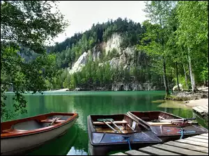 Szmaragd, Czechy, Skalne Miasto, Adrspach, Jezioro