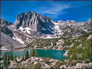 Góry, Kalifornia, Lasy, Jezioro Third