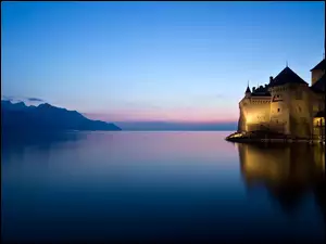 Jezioro, Szwajcaria, Zamek, Chillon