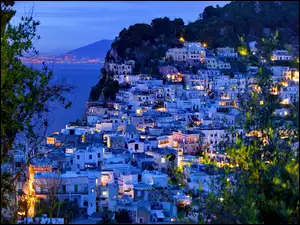 Domy, Capri, Noc, Wyspa