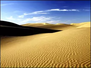 Pustynia, Sahara, Piasek, Chmurki