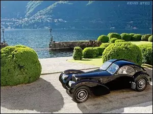 Jezioro Como, Bugatti, Włochy, Auto
