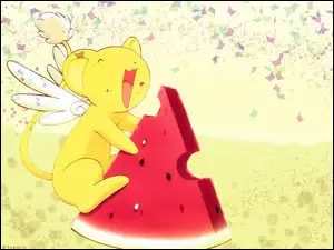 Cardcaptor Sakura, skrzydła, arbuz, mysz