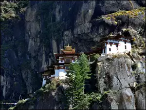 Klasztor, Skałach, Bhutan, Na
