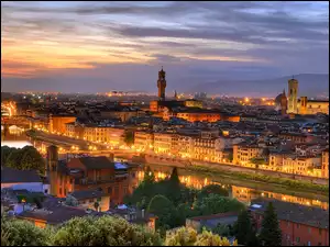 Włochy, Arno, Florencja, Rzeka